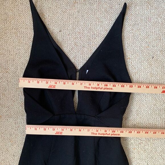 REVOLVE x Nicholas Ponti Ava Wrap Black Maxi Gown Deep V Neckline sz 2 PW13 - Picture 12 of 16